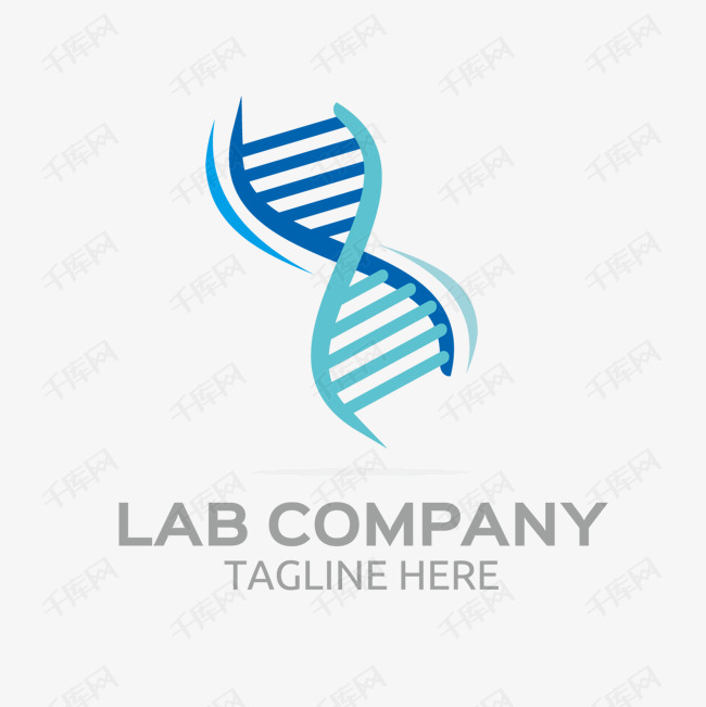 蓝色生物符号logo