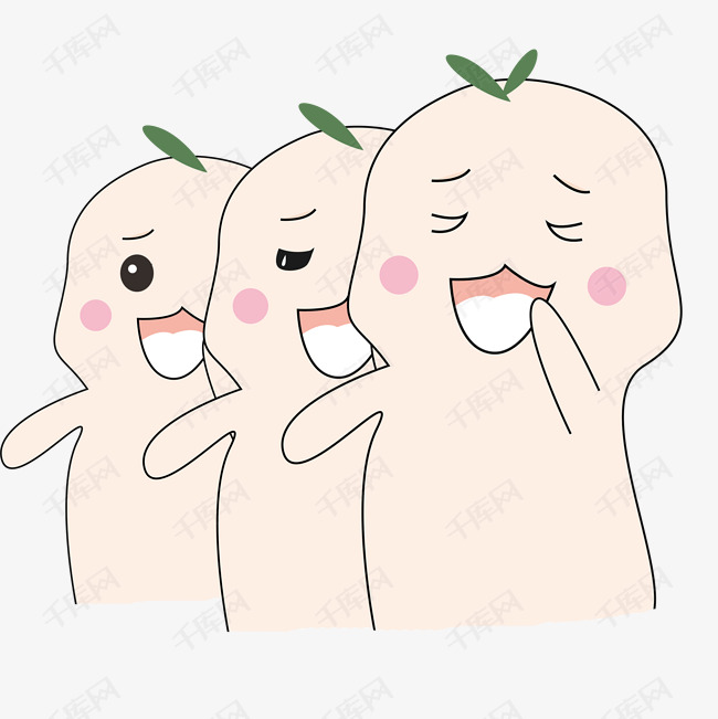 可爱萌萌的萝卜头开心表情