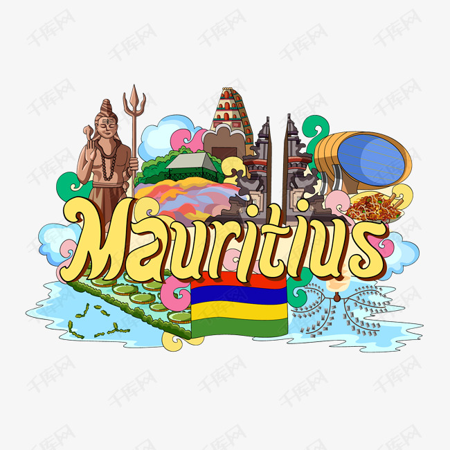 手绘泰国游旅行插画