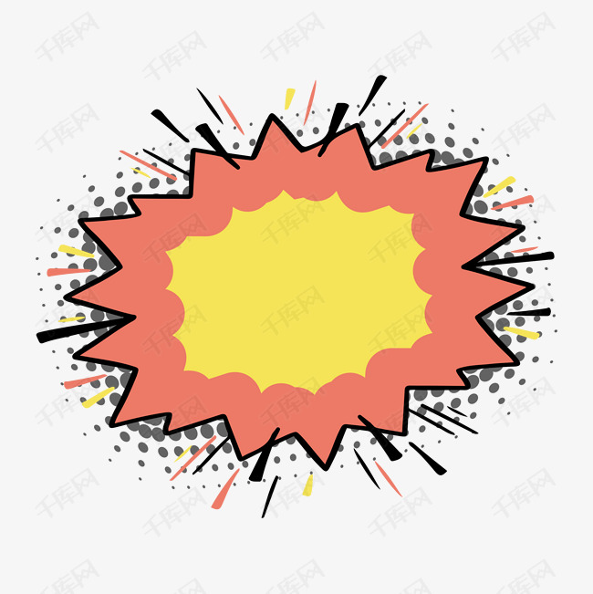 手绘漫画风波普风格装饰图案