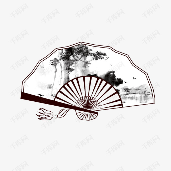 点击右侧免费下载按钮可进行古风扇子边框png图片素材高速下载.