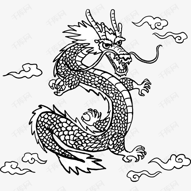 龙卡通插图                                            创意卡通