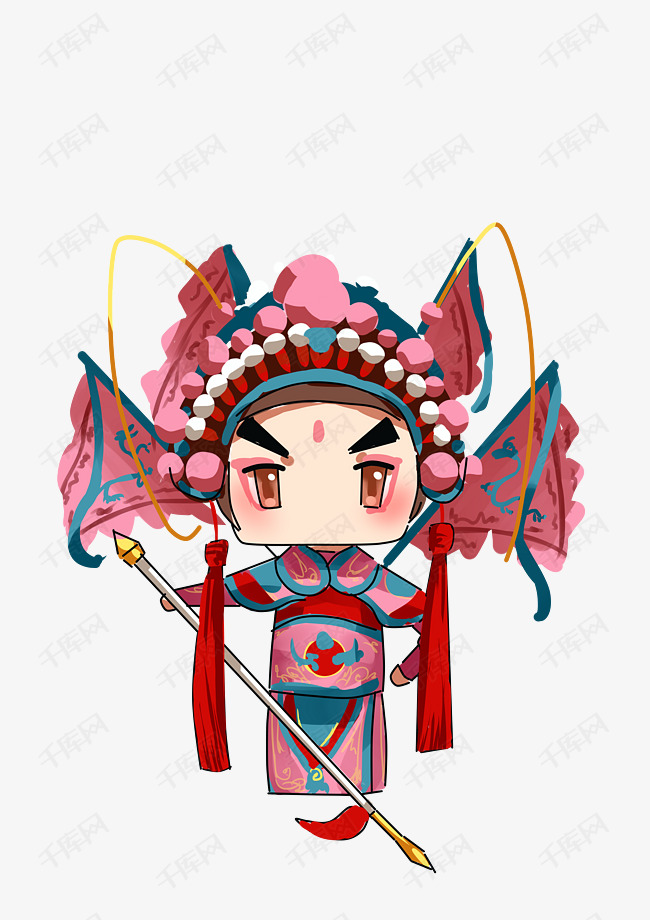 京剧人物生角卡通素材图片免费下载_高清psd_千库网