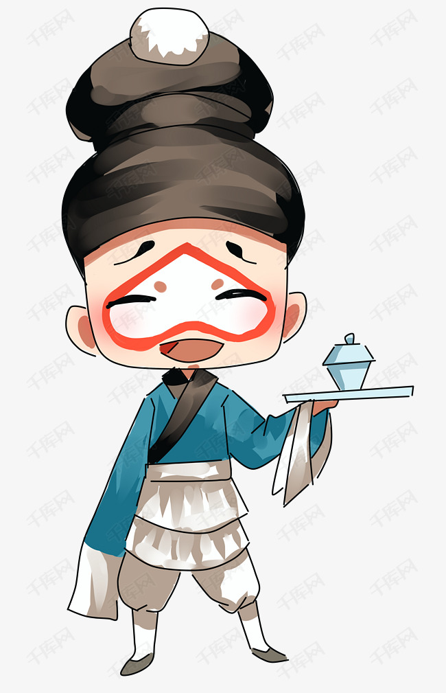 京剧人物丑角卡通