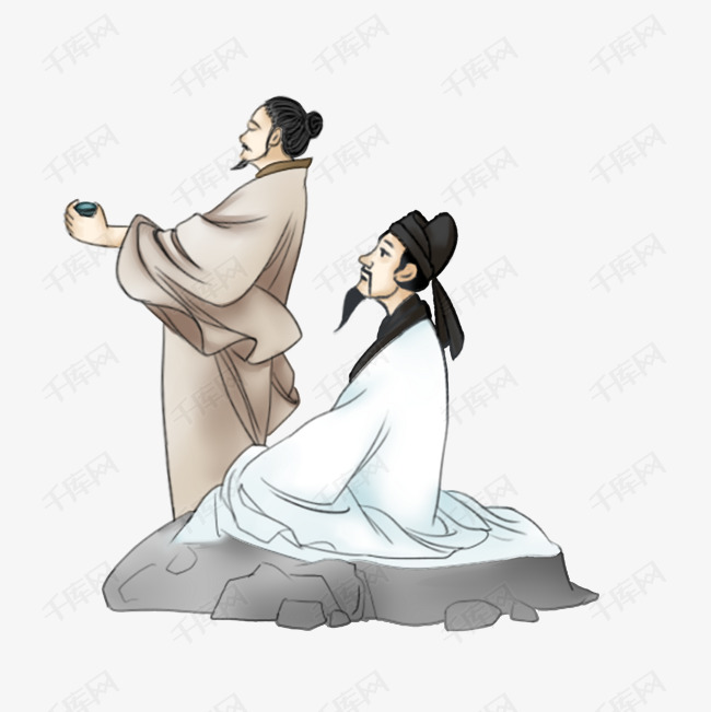 古代古风人物插画的素材免抠古代人物动作古代人物形象古风人物形象