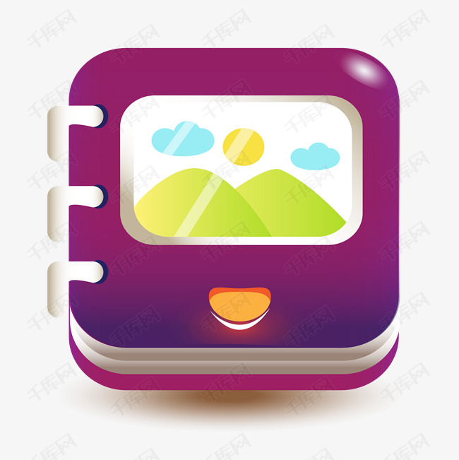 矢量相册图标卡通ui