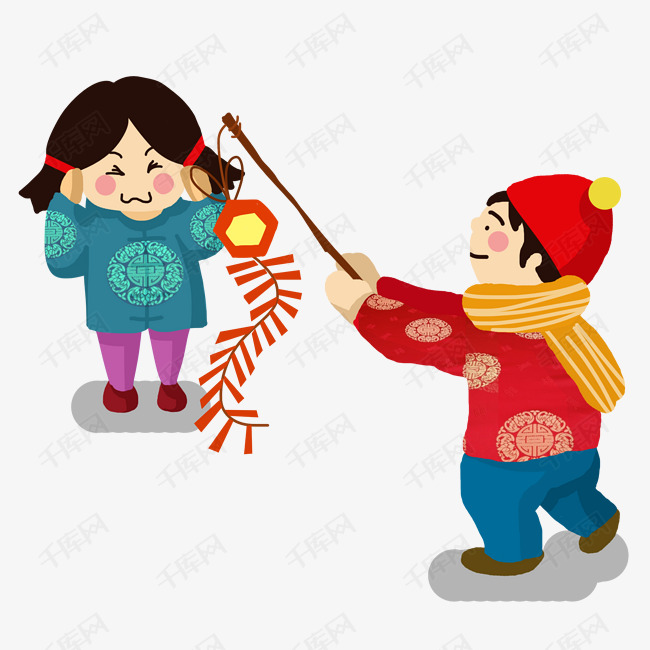 春节小朋友漫画图片 好看又简单的漫画图片