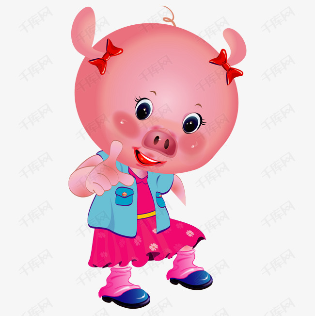 可爱小猪在开心的跺脚挂历设计海报矢量免抠图素材图片免费下载_高清psd