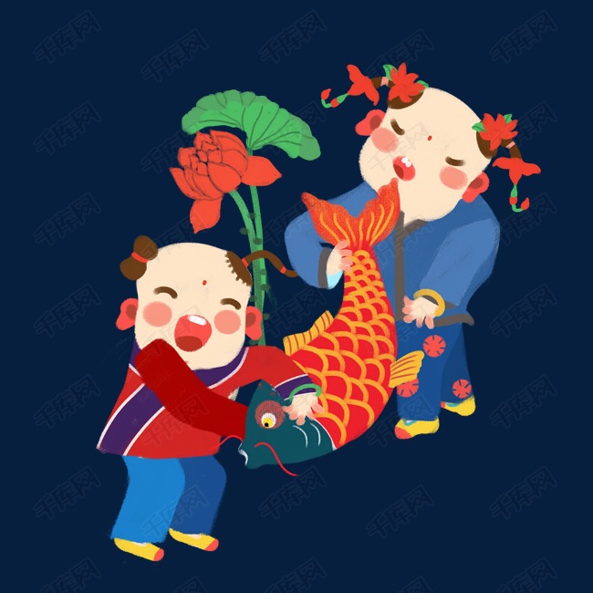 春节小朋友漫画图片 好看又简单的漫画图片