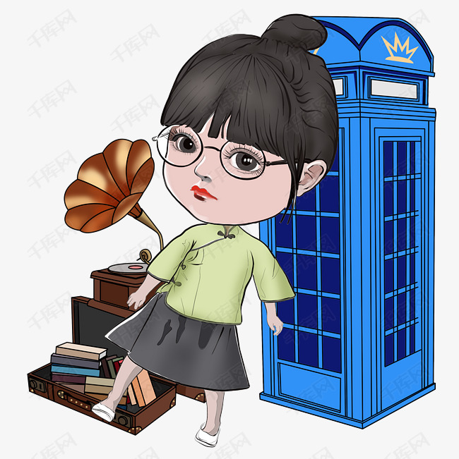 复古风民国q版人物3