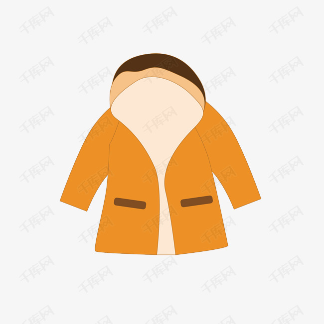 卡通外套矢量图下载的素材免抠棉服冬季服饰服装卡通外套卡通插图
