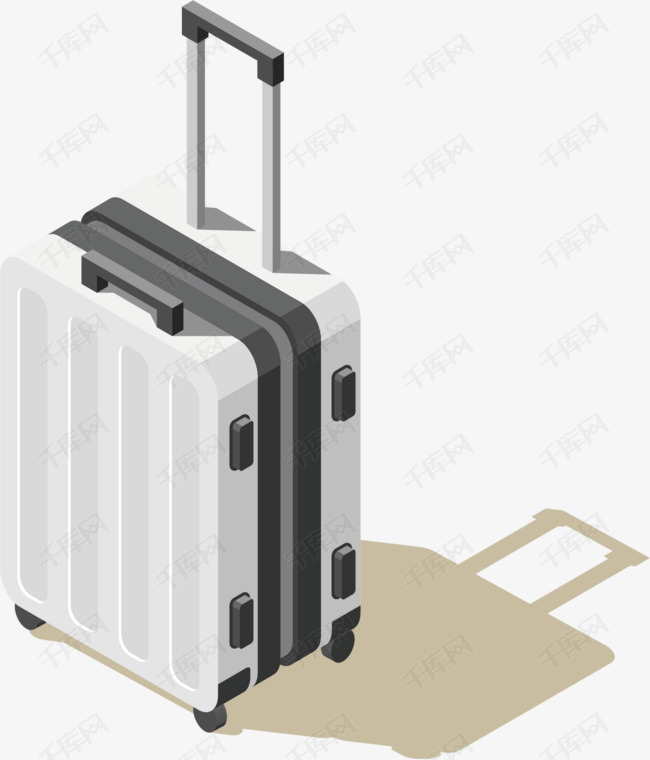 卡通拉杆箱矢量图下载的素材免抠手提箱行李箱卡通拉杆箱卡通插图创意