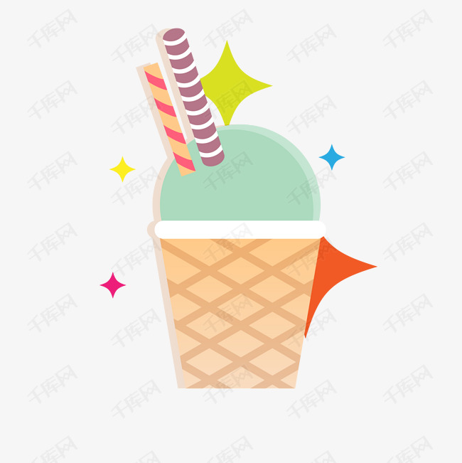 卡通冰淇淋矢量图下载素材图片免费下载_高清psd_千库