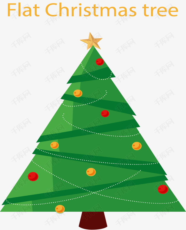 三角形卡通圣诞树