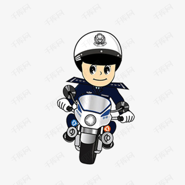 骑着摩托车的警察的素材免抠骑着摩托车的警察卡通手绘警察警察人民