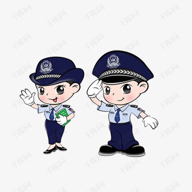 卡通手绘敬礼的警察的素材免抠卡通手绘敬礼的警察手绘警察敬礼可爱