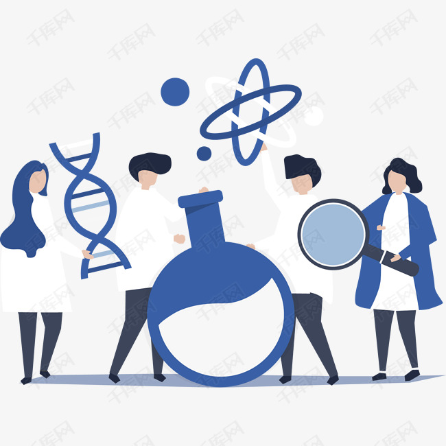卡通科学研究人员