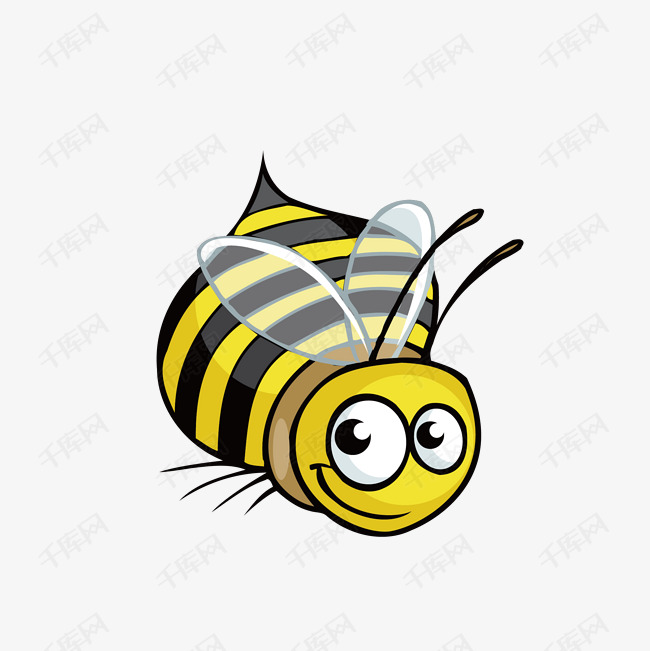 卡通蜜蜂矢量图下载