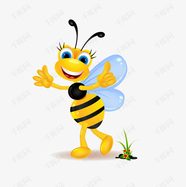卡通蜜蜂矢量图下载
