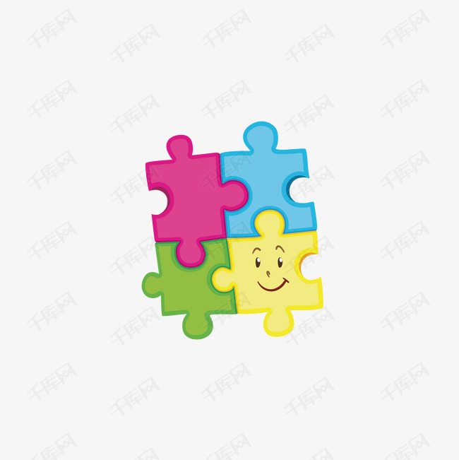 卡通拼图矢量图下载的素材免抠儿童玩具游戏拼图卡通拼图卡通插图创意