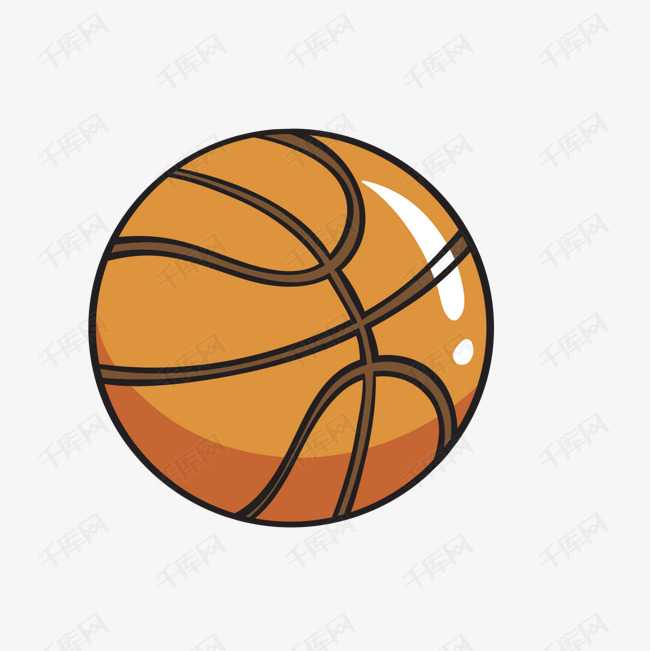 卡通篮球矢量图下载的素材免抠体育用品卡通篮球卡通插图创意卡通插图