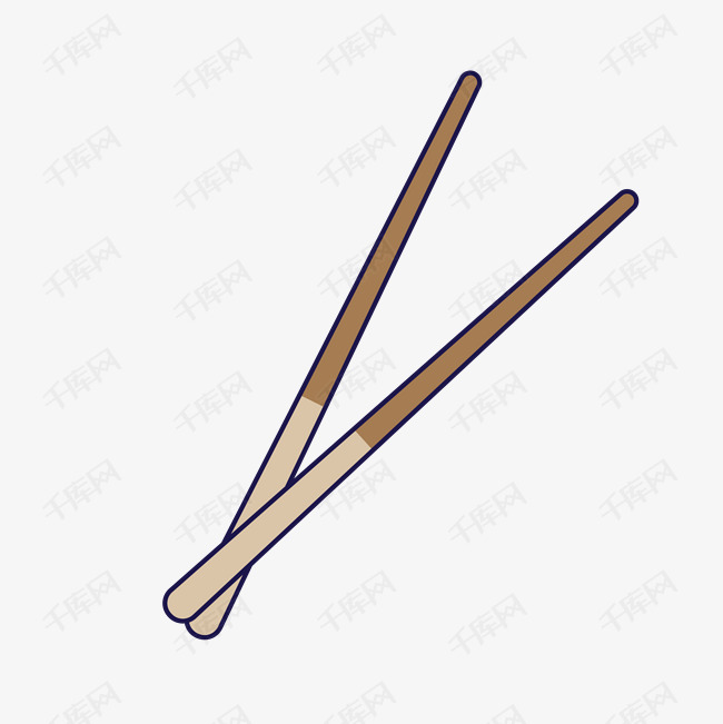 卡通筷子矢量图下载的素材免抠餐具木筷子卡通筷子卡通插图创意卡通