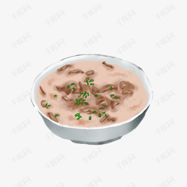 一碗羊肉汤手绘插画