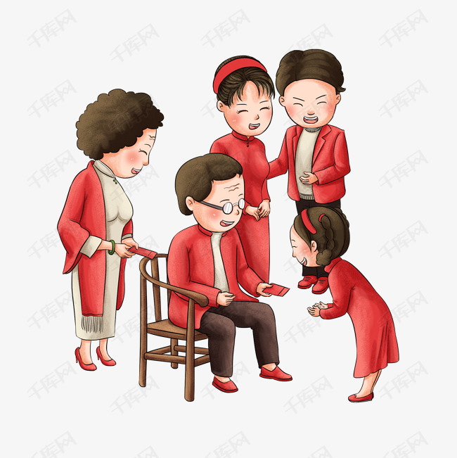 卡通拜年PNG下载