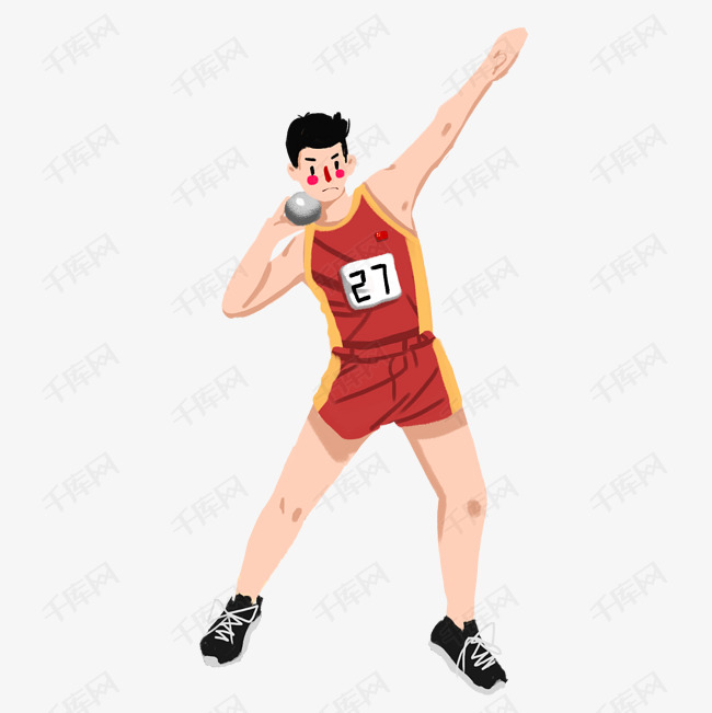 运动会奥运会项目男子铅球比赛