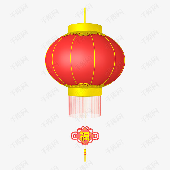 红色立体灯笼免费下载