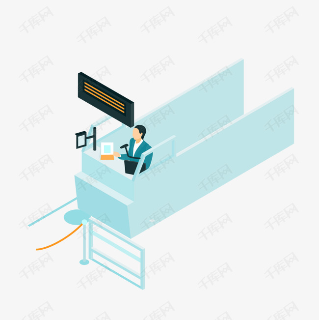 卡通登机口矢量图