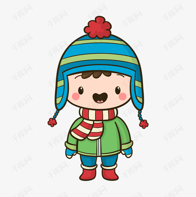 冬天冬季可爱小男孩人物素材图片免费下载_高清psd_千
