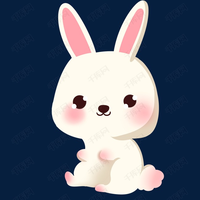 可爱的小兔子插画