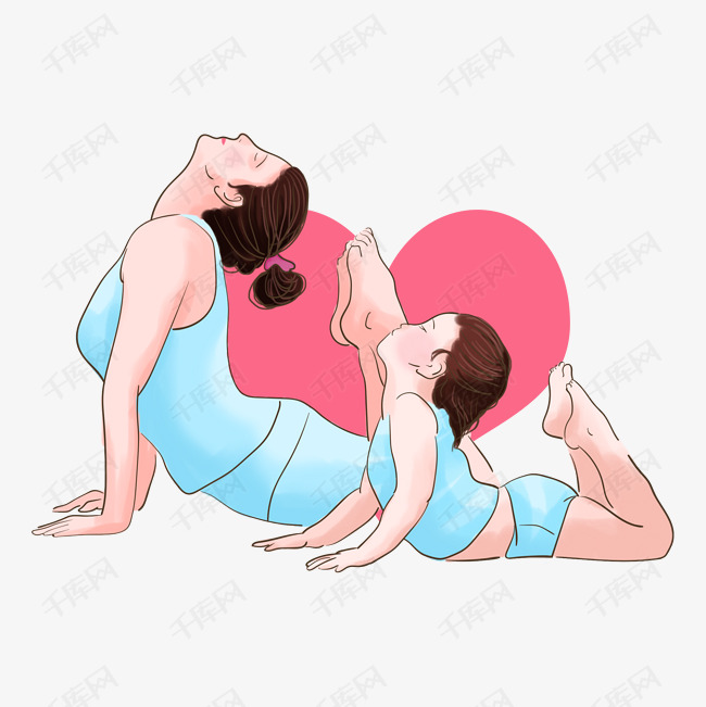 卡通做瑜伽png下载
