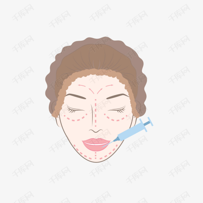 卡通女孩美容瘦脸