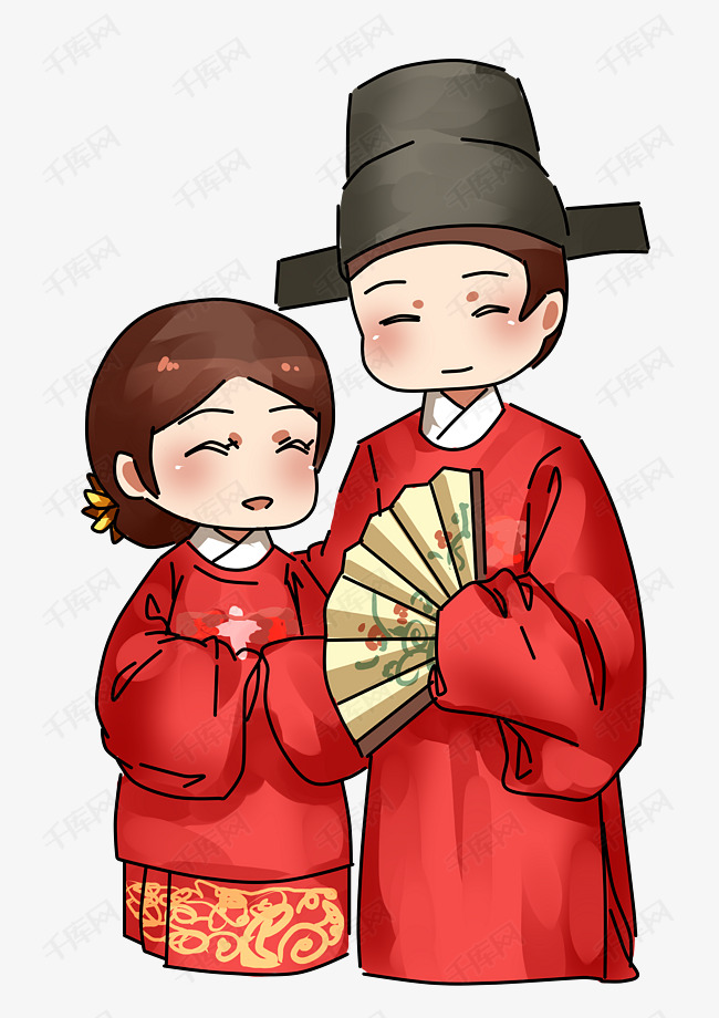 中国风复古风古风唐装情侣角色