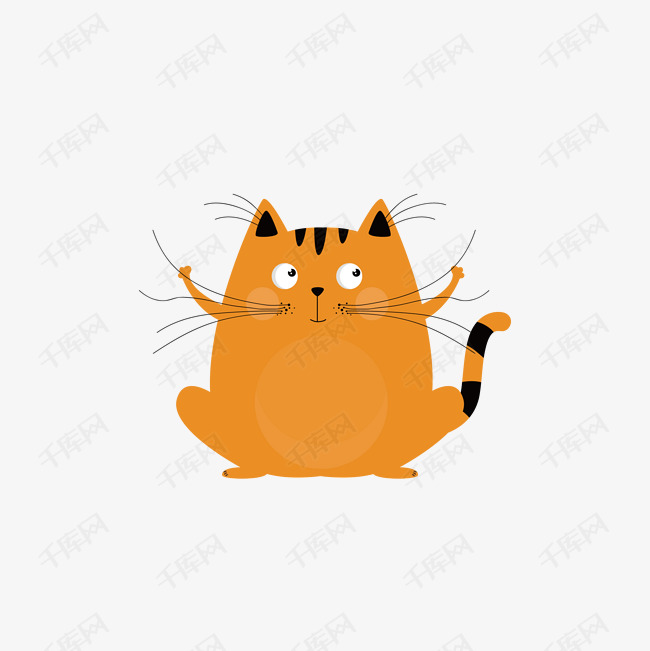 卡通小猫png下载的素材免抠可爱动物动物插图卡通小猫卡通插图创意