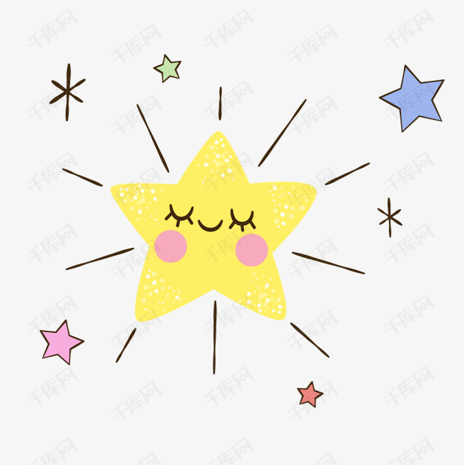 可爱卡通星星矢量图的素材免抠卡通星星黄色星星手绘星星可爱矢量图