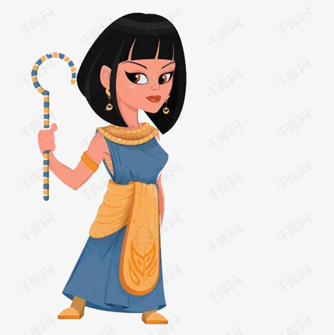 卡通手绘埃及旅游埃及美女png