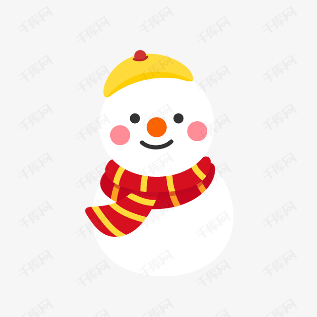 雪人矢量卡通可爱圣诞节