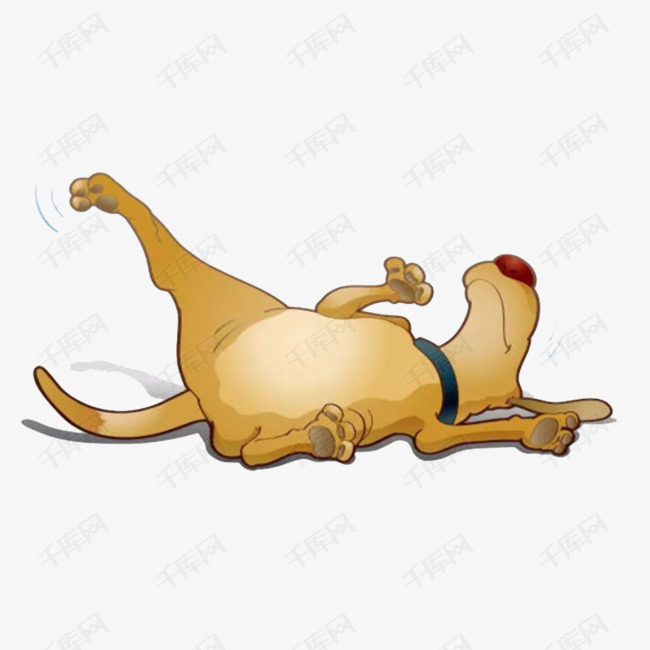 躺在地上的狗png