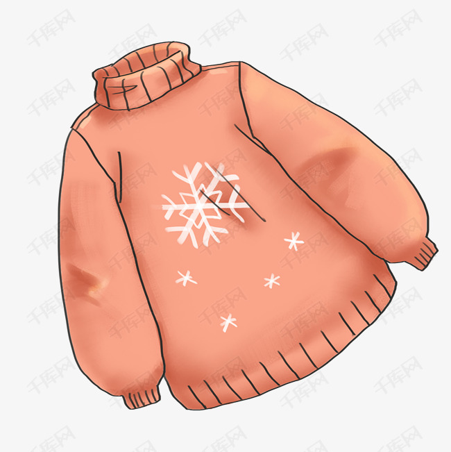 卡通手绘冬季保暖毛衣