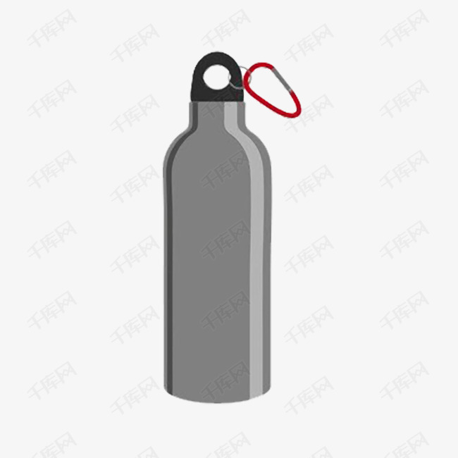 灰色运动水壶简笔画