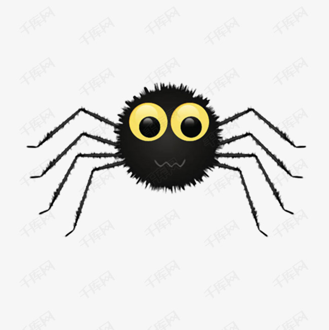 卡通手绘插画装饰动物蜘蛛