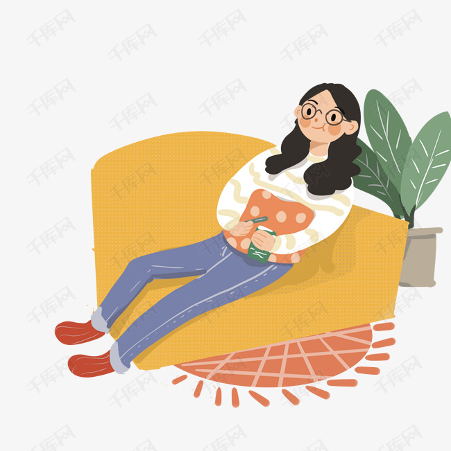 宅在家里的时光高清png图片和精品psd格式素材尽在千库设计元素图库