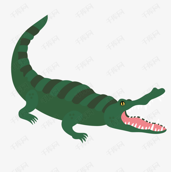 卡通鳄鱼png下载的素材免抠可爱动物动物插图卡通鳄鱼卡通插图创意