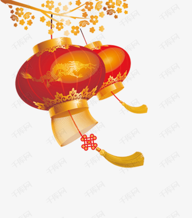 春节喜庆红灯笼素材
