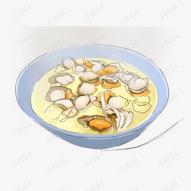 蘑菇浓汤卡通插画