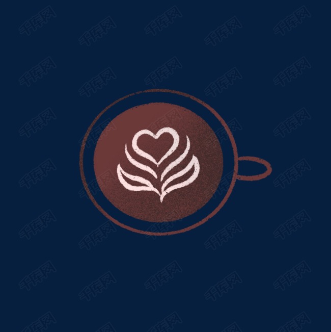 手绘可爱拉花咖啡杯
