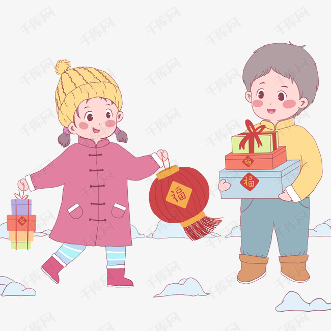 新年2019年过年红灯笼收礼物